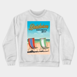 Benidorm Beach poster Crewneck Sweatshirt